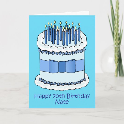 Happy 70th Birthday Nate Kaart (Voorkant)