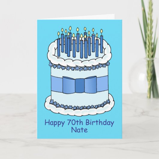 Happy 70th Birthday Nate Kaart (Voorkant)