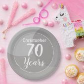 Happy 70th Birthday Paper-Bord Papieren Bordje (Feest)