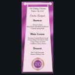 Happy 70th Birthday Pink Glitter Folie Menu<br><div class="desc">Een stijlvol menu met een roze en folie en een uniek verjaardagsnummer in glitter en gold.</div>