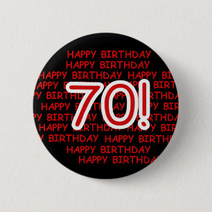 Happy 70th Birthday Ronde Button 5,7 Cm