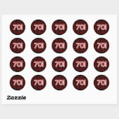 Happy 70th Birthday Ronde Sticker (Vel)