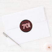 Happy 70th Birthday Ronde Sticker (Envelop)