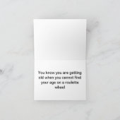 Happy 70th Birthday Roulette Wheel Kaart (Binnen)