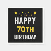 Happy 70th Birthday Septuagenarian Celebration Servet (Voorkant)