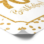 Happy 70th Birthday Sign Gold Confetti Poster (Hoek)