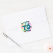 Happy 70th Birthday Vierkante Sticker (Envelop)