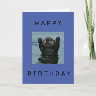 ***HAPPY 70th BIRTHDAY** ZEGT COOL OTTER Kaart