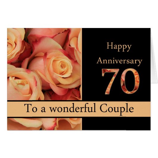 Happy 70th Jubileum rozen (Voorkant Horizontaal)