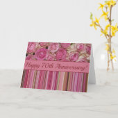 Happy 70th Jubileum rozen Kaart (Gele Bloem)
