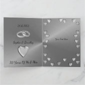 Happy 70th Wedding Jubileum Kaart mama en papa (Binnen)