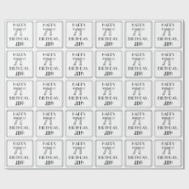 HAPPY 71ST BIRTHDAY; Art Deco Style; aangepaste na Cadeaupapier