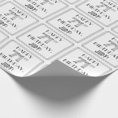 HAPPY 71ST BIRTHDAY; Art Deco Style; aangepaste na Cadeaupapier (Hoek)