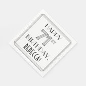 HAPPY 71ST BIRTHDAY; Art Deco Style; aangepaste na Servet (Hoek)