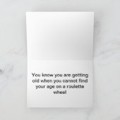 Happy 71st Birthday Roulette Wheel Kaart (Binnen)