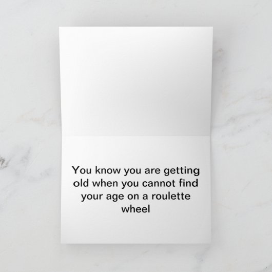 Happy 71st Birthday Roulette Wheel Kaart (Binnen)