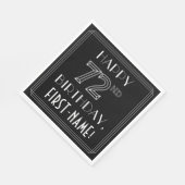 HAPPY 72ND BIRTHDAY; Art Deco Style; aangepaste na Servet (Hoek)