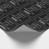 HAPPY 72ND BIRTHDAY; Art Deco Style met aangepaste Cadeaupapier (Hoek)