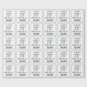 HAPPY 73RD BIRTHDAY; Art Deco Style; aangepaste na Cadeaupapier