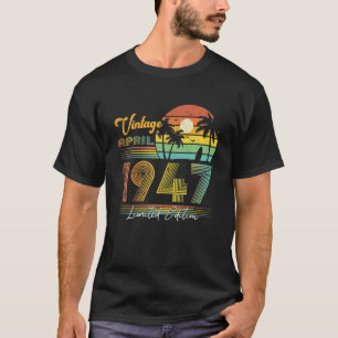 Happy 75th Birthday 75 Years Old  April 194 T-shirt