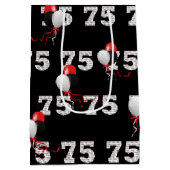 Happy 75th Birthday Balloons Medium Gift Bag Cadeauzakje (Achterkant)
