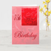 Happy 75th Birthday Dianthus Red Flower Kaart (Gele Bloem)
