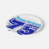 Happy 75th Birthday - gepersonaliseerd papieren Bo Papieren Bordje (Gekanteld)