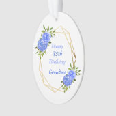Happy 75th Birthday Grandma Gold Geometric Lijst Ornament (voorkant)
