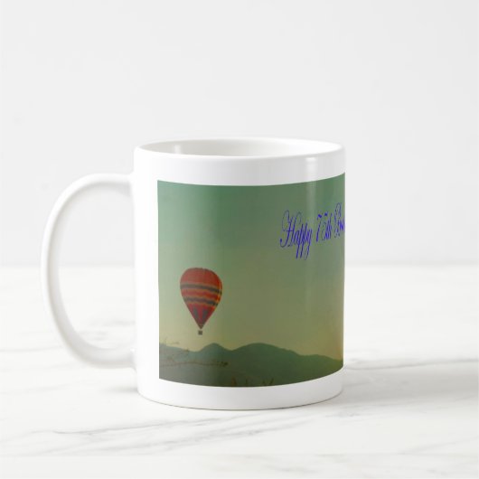 Happy 75th Birthday Hot Air Balloon Koffiemok (Links)