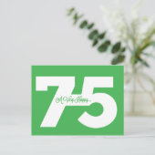 Happy 75th Birthday Milestone Briefkaarten - in gr (Staand voorkant)