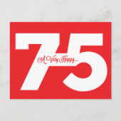 Happy 75th Birthday Milestone Briefkaarten - in ro (Voorkant)