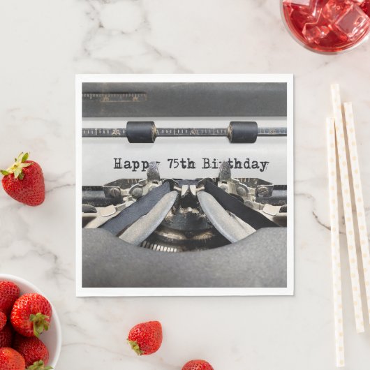 Happy 75th Birthday Retro-typemachine Servet (Insitu)