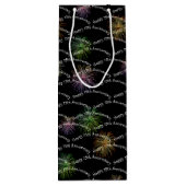 Happy 75th Jubileum Fireworks Wine Gift Bag Wijn Cadeautas (Achterkant)