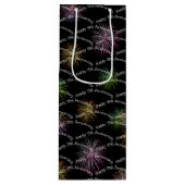 Happy 75th Jubileum Fireworks Wine Gift Bag Wijn Cadeautas (Voorkant)
