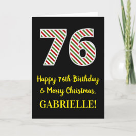 Happy 76th Birthday & Merry Kerstmis, aangepaste n Kaart