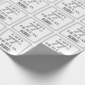 HAPPY 77TH BIRTHDAY; Art Deco Style; aangepaste na Cadeaupapier (Hoek)