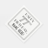 HAPPY 77TH BIRTHDAY; Art Deco Style; aangepaste na Servet (Hoek)