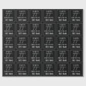 HAPPY 77TH BIRTHDAY; Art Deco Style met aangepaste Cadeaupapier (Vlak)