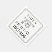 HAPPY 78th BIRTHDAY; Art Deco Style; aangepaste na Servet (Hoek)