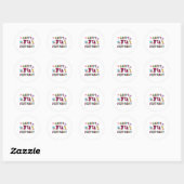 Happy 7th Birthday 7-jarige wensen Ronde Sticker (Vel)