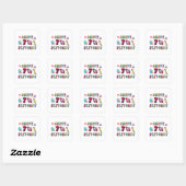 Happy 7th Birthday 7-jarige wensen Vierkante Sticker (Vel)