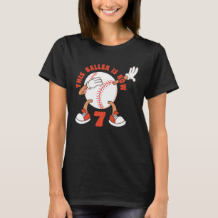 Happy 7th Birthday 7 Year Old Baseball 7th Birthda T-shirt