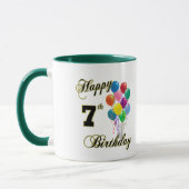 Happy 7th Birthday Coffee Mugs and Cups Mok (Links)