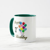 Happy 7th Birthday Coffee Mugs and Cups Mok (Voorkant links)