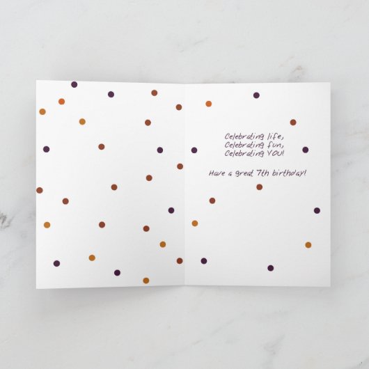 Happy 7th Birthday for Boy Kaart (Binnen)