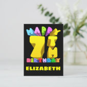 Happy 7th Birthday Kaart (Staand voorkant)