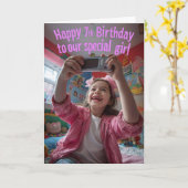 Happy 7th Birthday Kaart (Gele Bloem)