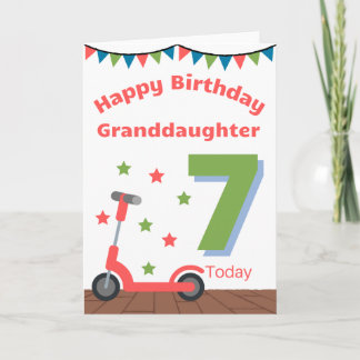 Happy 7th Birthday kleindochter Kaart