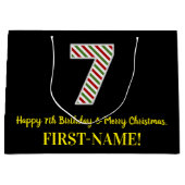 Happy 7th Birthday & Merry Kerstmis, aangepaste na Groot Cadeauzakje (Voorkant)