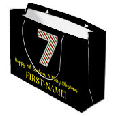 Happy 7th Birthday & Merry Kerstmis, aangepaste na Groot Cadeauzakje (Achterkant Gekanteld)